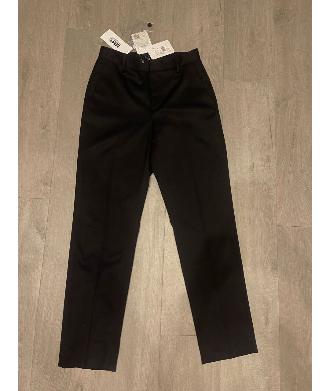 MM6 MAISON MARGIELA Черные прямые брюки, фото 4