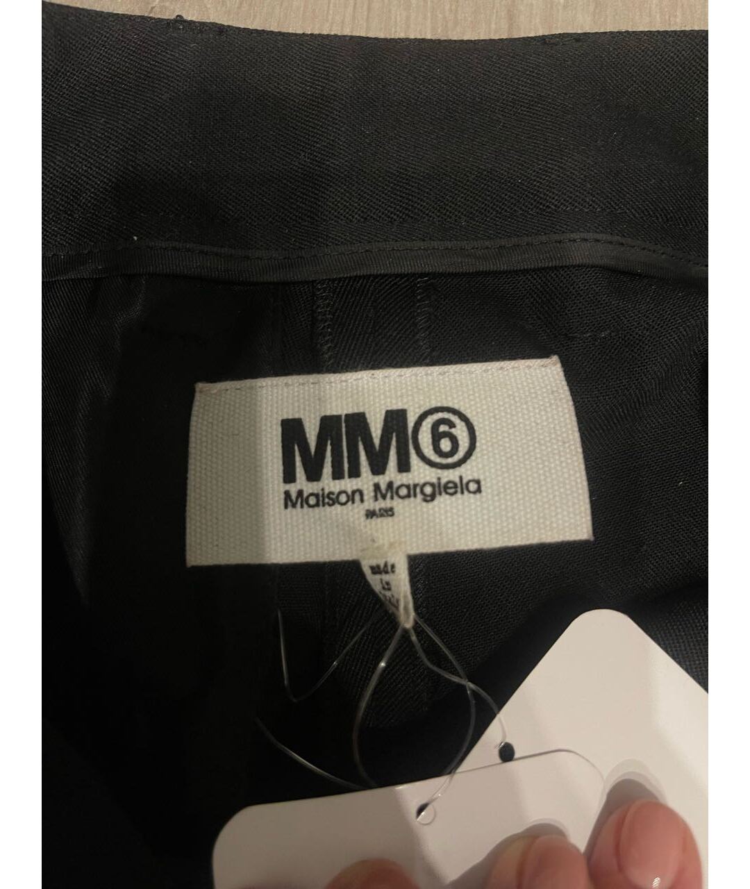 MM6 MAISON MARGIELA Черные прямые брюки, фото 7