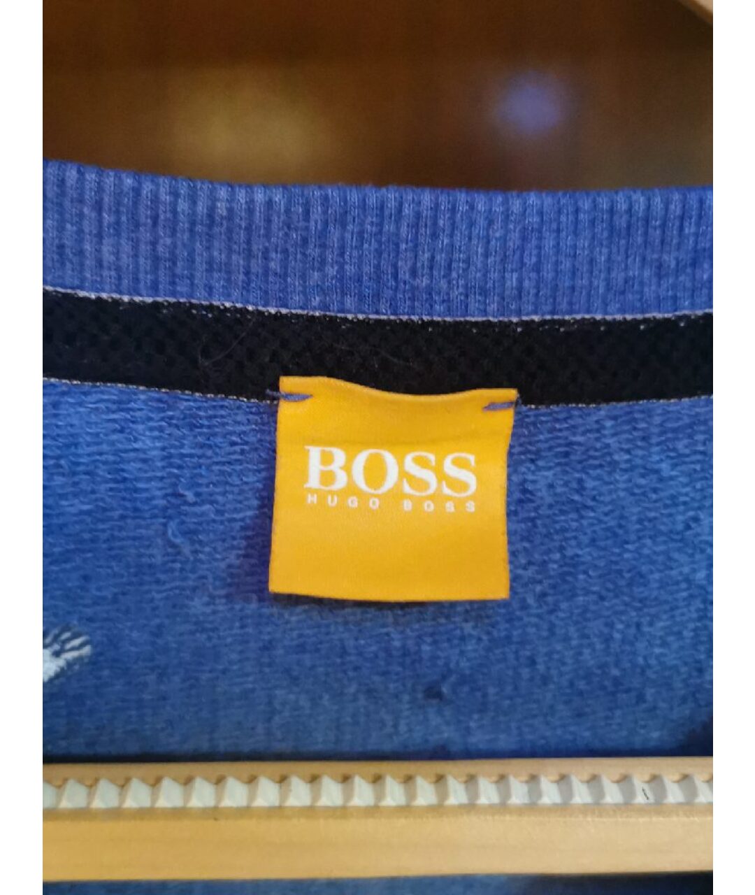 HUGO BOSS Синий хлопковый джемпер / свитер, фото 3