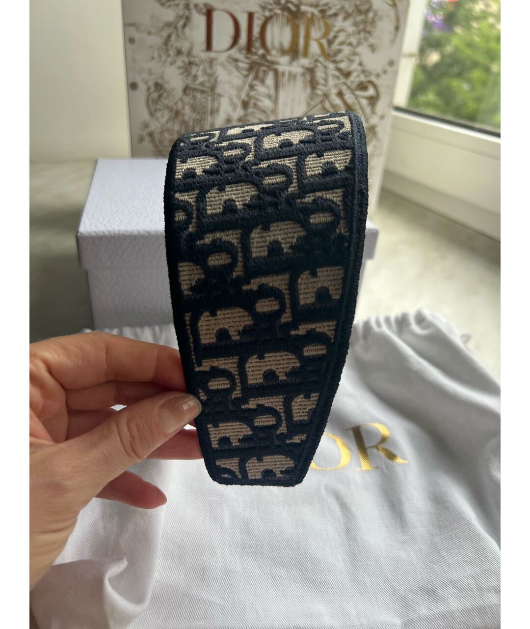 CHRISTIAN DIOR Синий ободок, фото 4