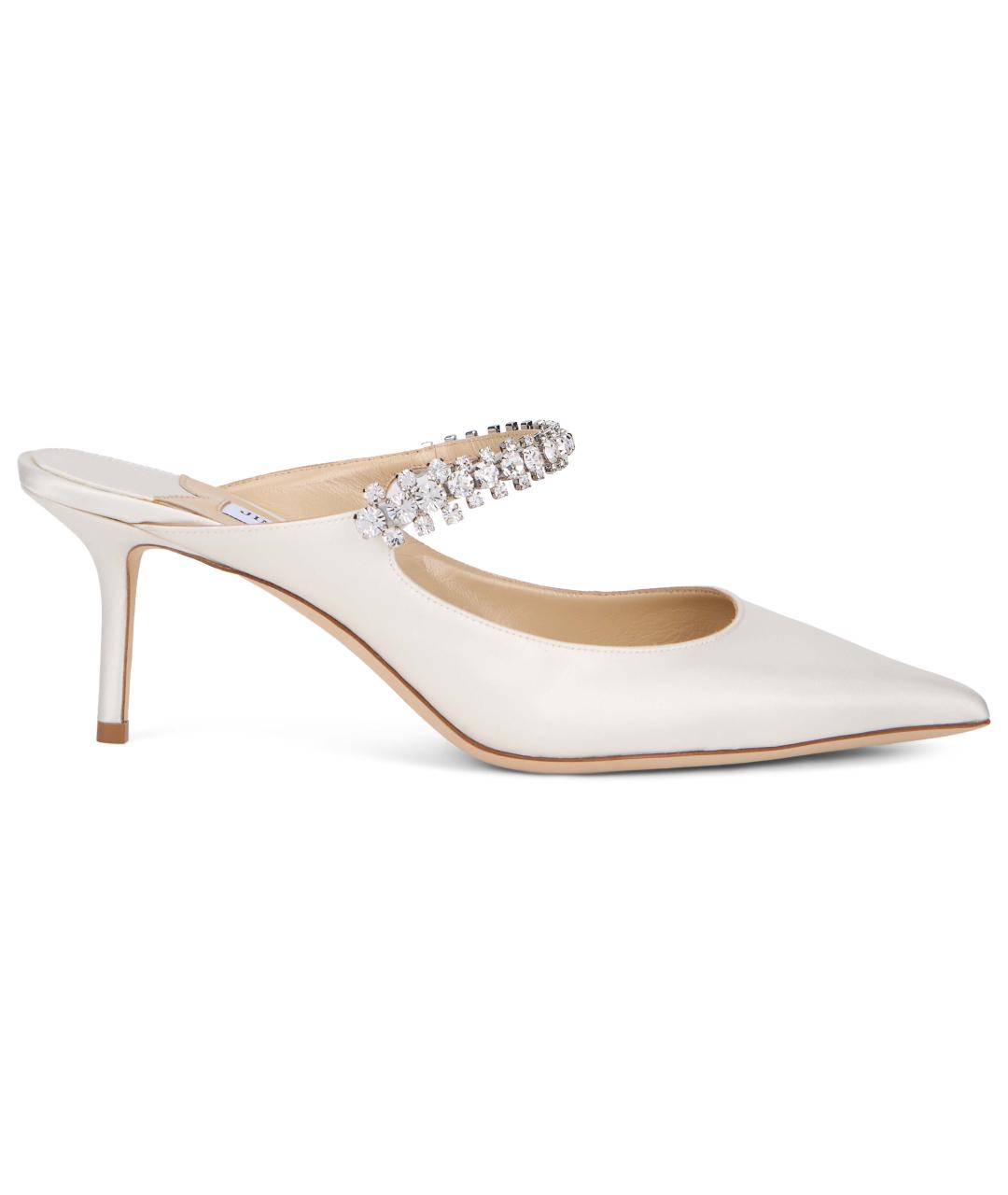 JIMMY CHOO Бежевые кожаные мюли, фото 2