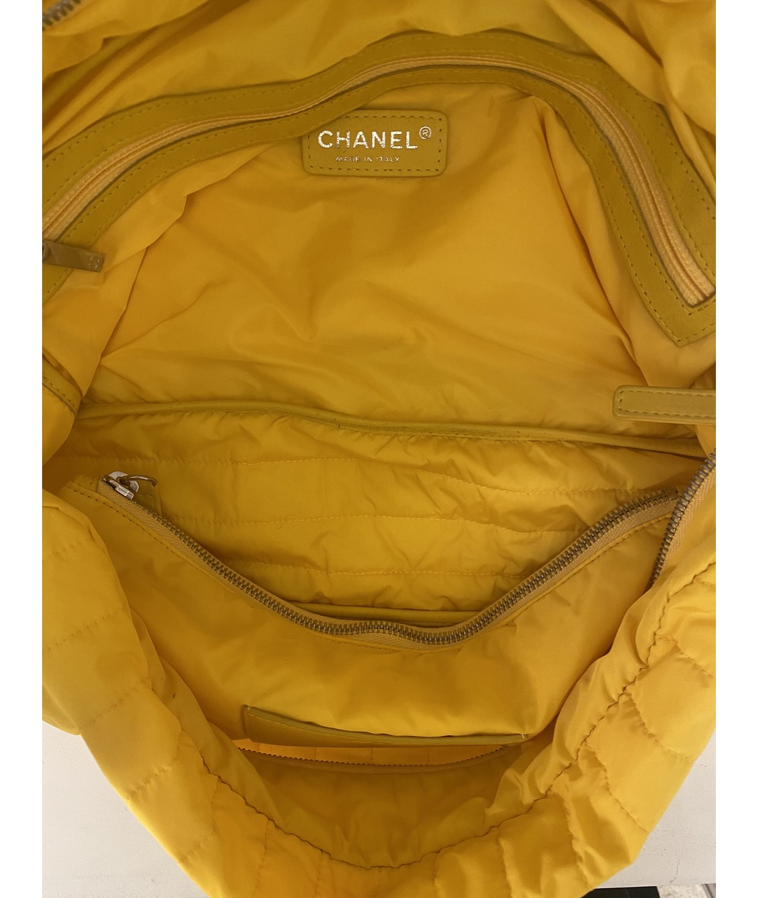 CHANEL PRE-OWNED Желтая синтетическая сумка через плечо, фото 5