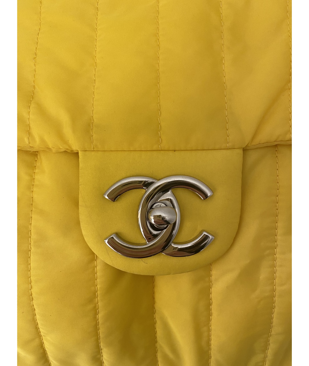 CHANEL PRE-OWNED Желтая синтетическая сумка через плечо, фото 6