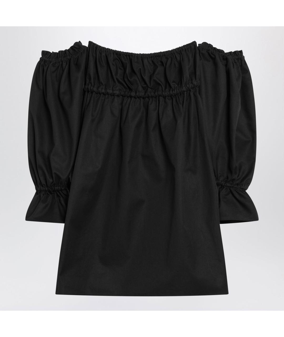 SAINT LAURENT Черное хлопковое повседневное платье, фото 2