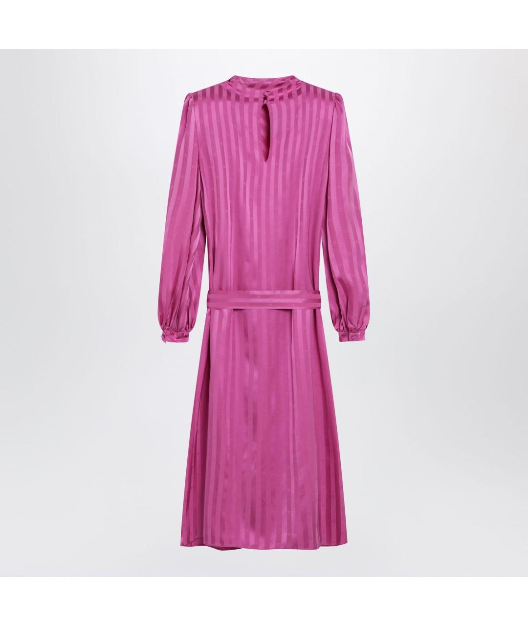 VALENTINO Фиолетовое шелковое повседневное платье, фото 2
