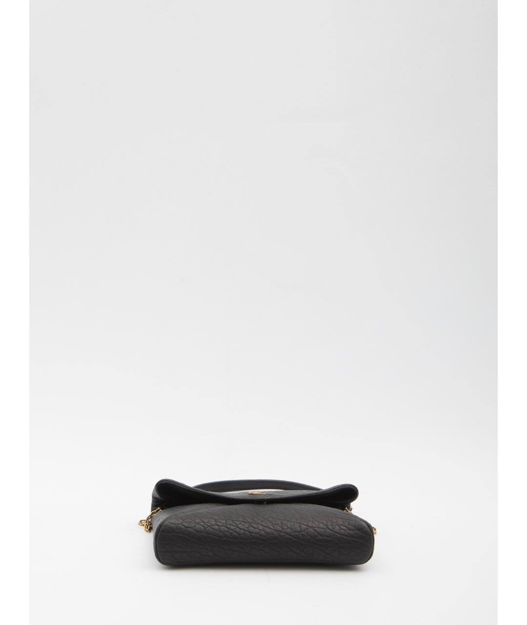 SAINT LAURENT Черная кожаная сумка с короткими ручками, фото 3