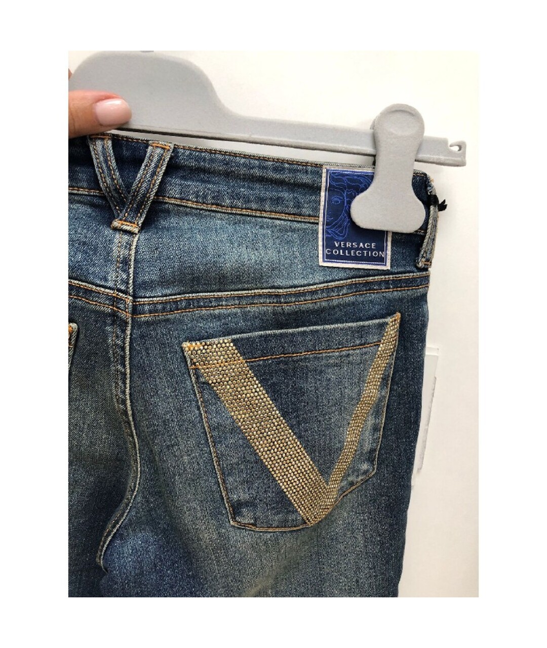 VERSACE Прямые джинсы, фото 5