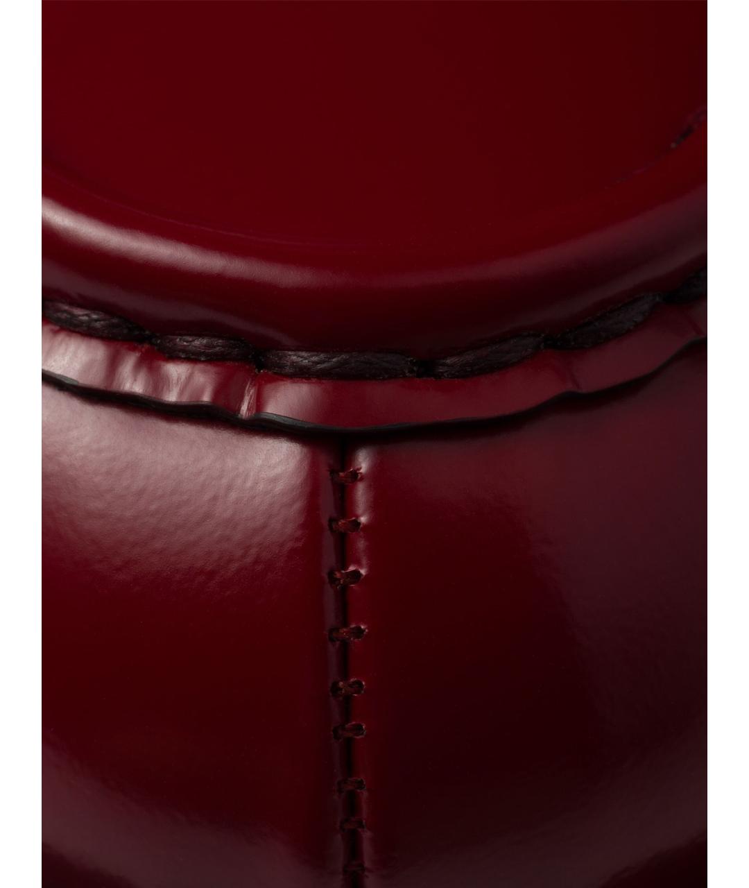 PRADA Красные лоферы из лакированной кожи, фото 3