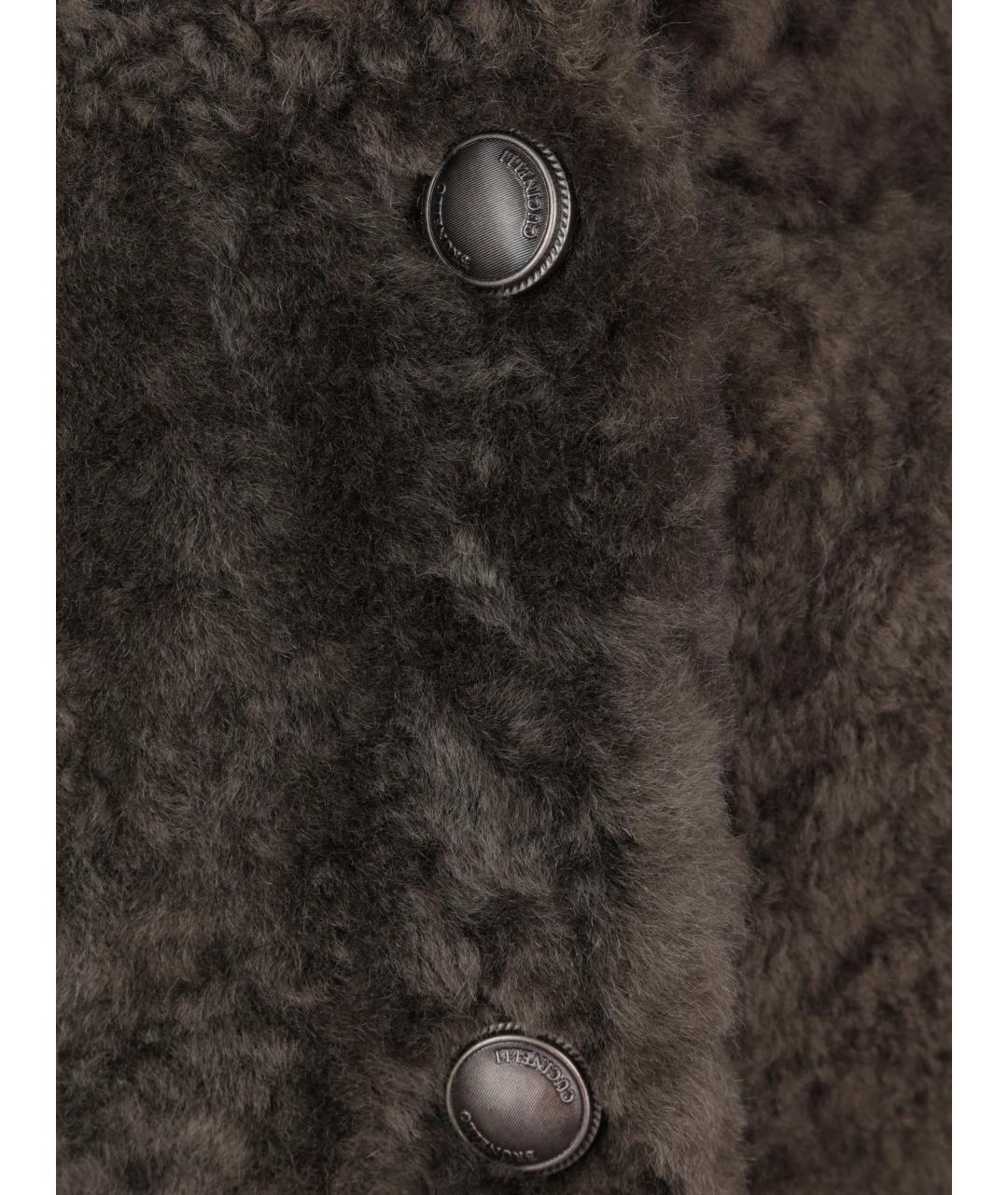 BRUNELLO CUCINELLI Коричневая меховая дубленка, фото 3