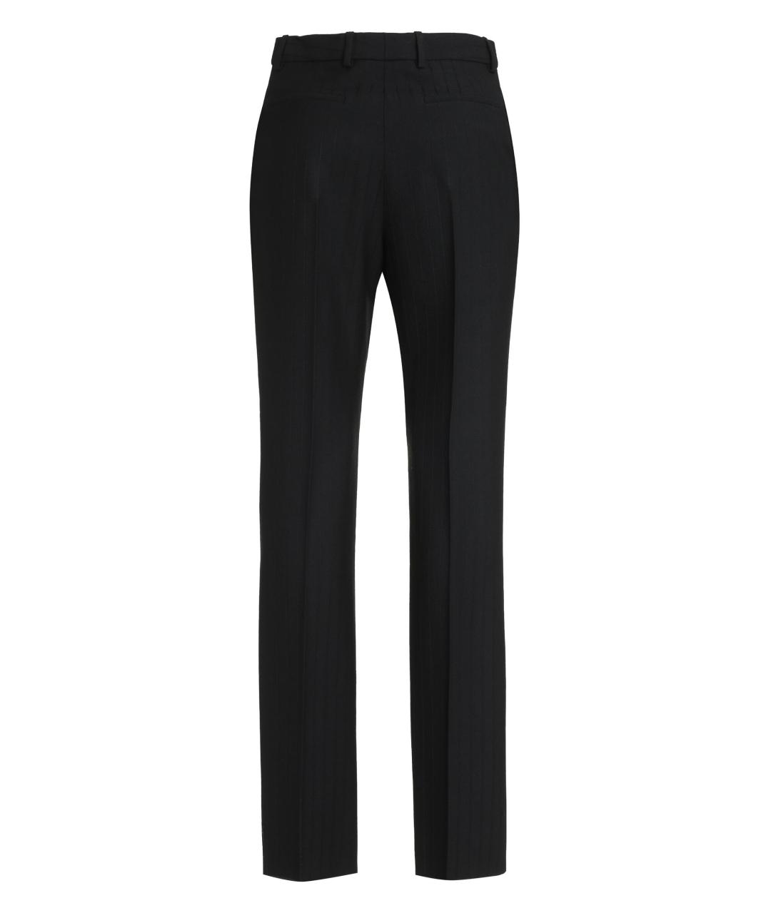 SAINT LAURENT Черные хлопковые повседневные брюки, фото 5