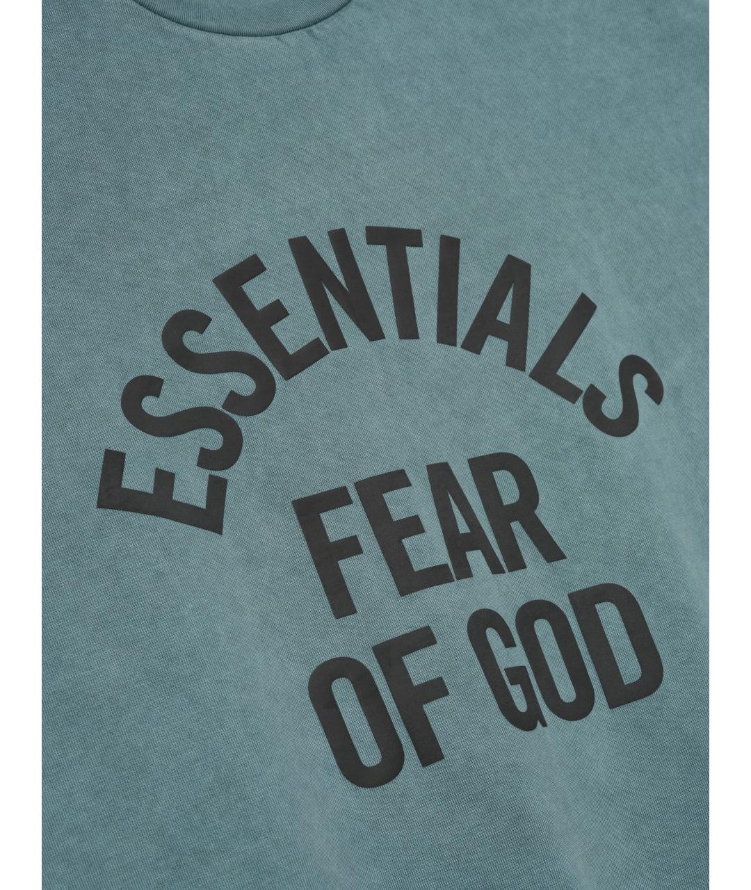FEAR OF GOD Зеленая хлопковая футболка, фото 3