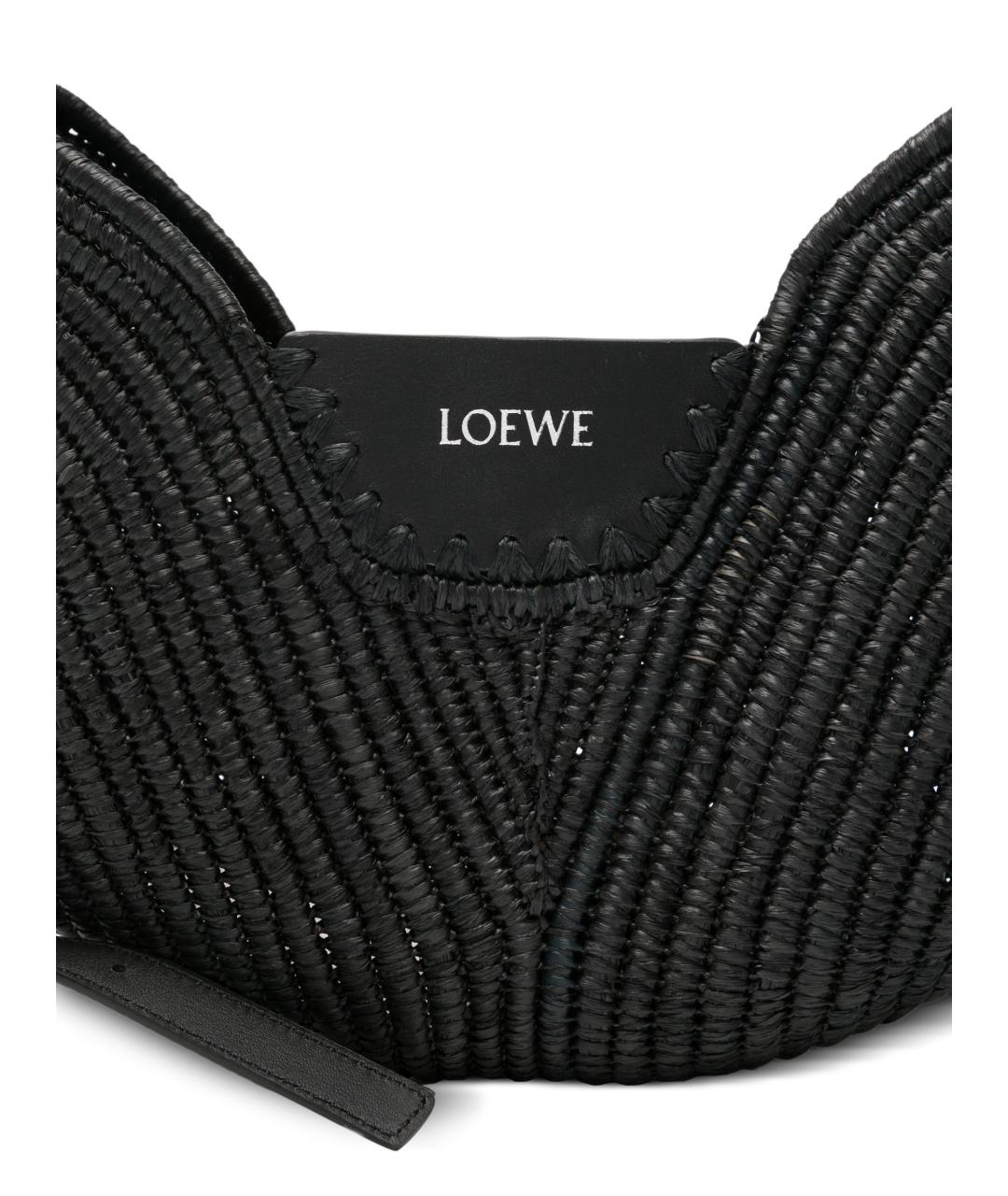 LOEWE Черная рафия сумка через плечо, фото 5