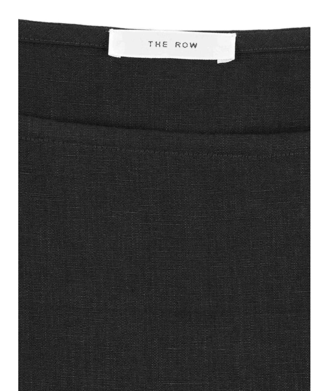 THE ROW Черная льняная блузы, фото 4