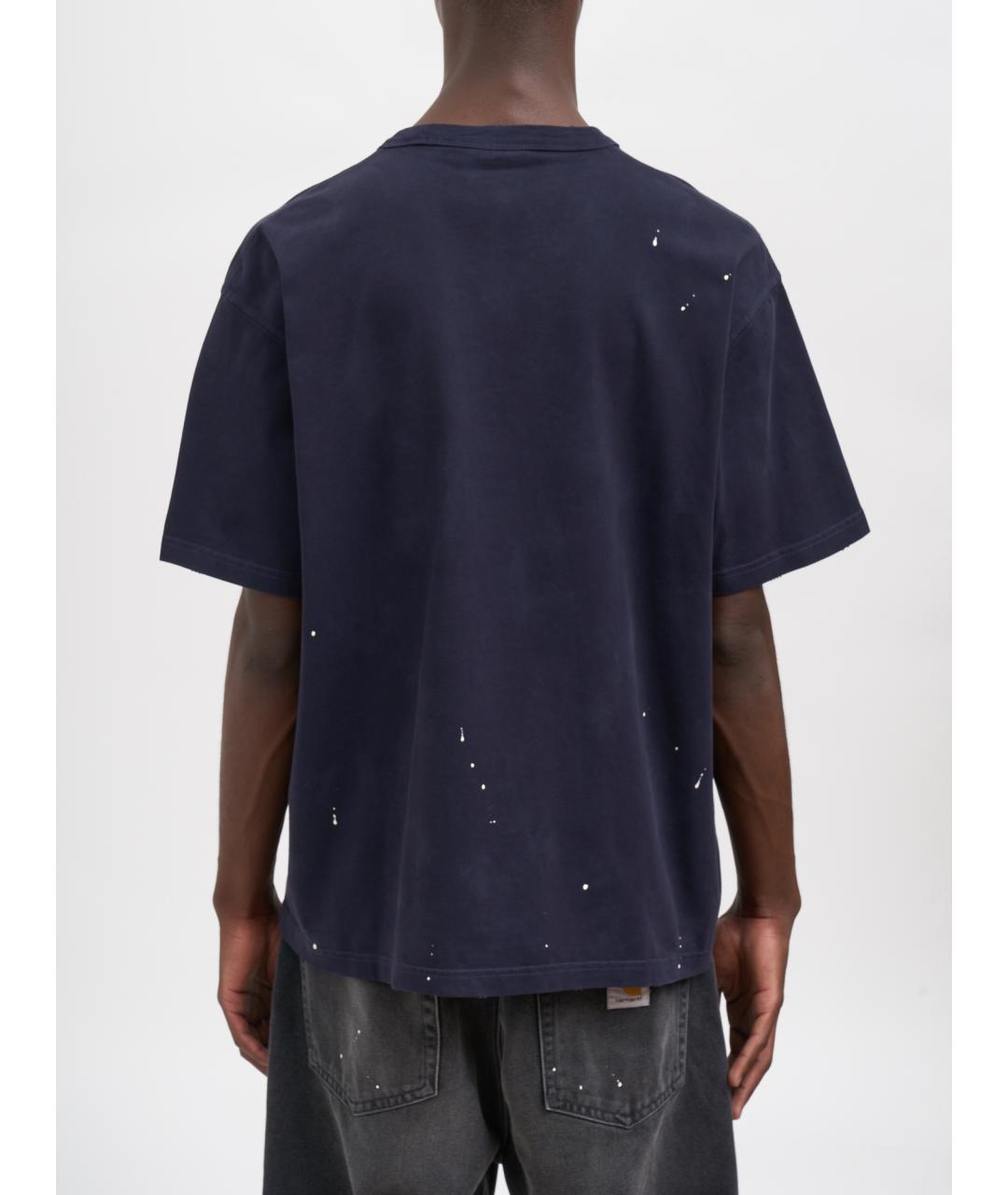 CARHARTT WIP Синяя хлопковая футболка, фото 4