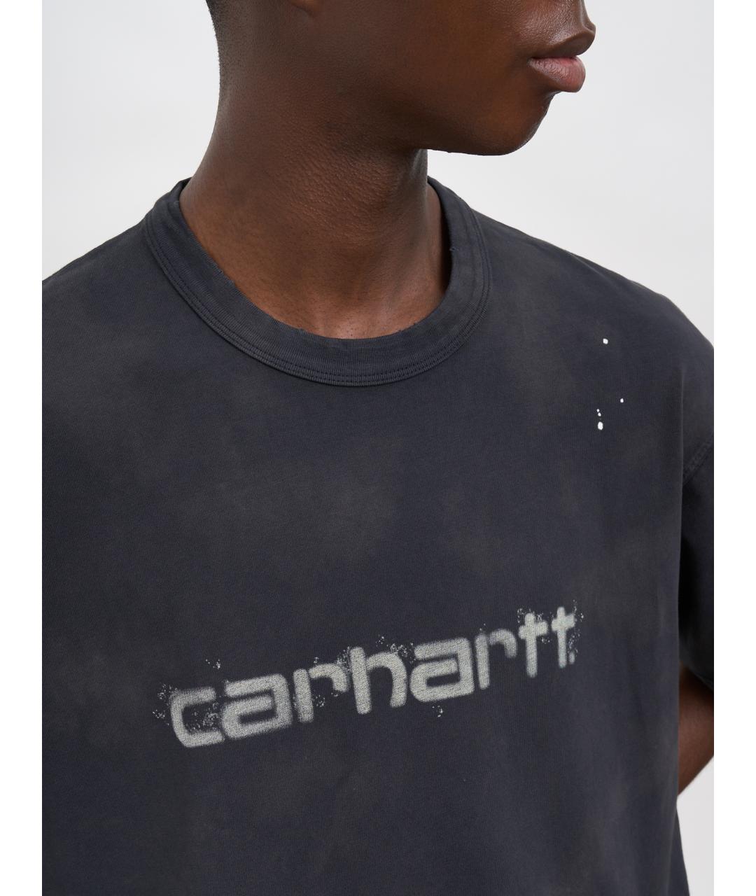 CARHARTT WIP Серая хлопковая футболка, фото 3