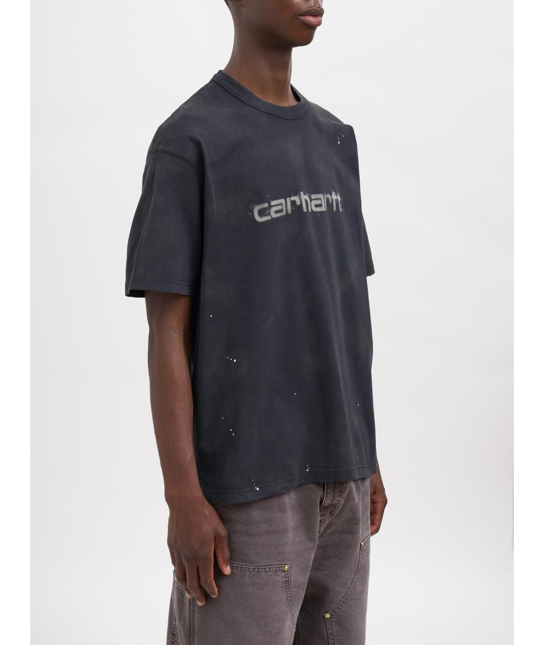 CARHARTT WIP Серая хлопковая футболка, фото 2
