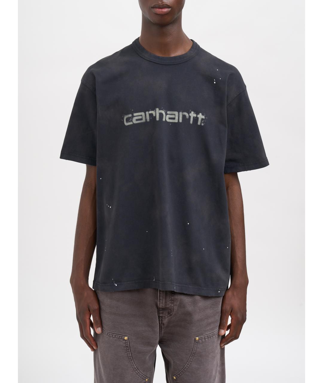 CARHARTT WIP Серая хлопковая футболка, фото 5