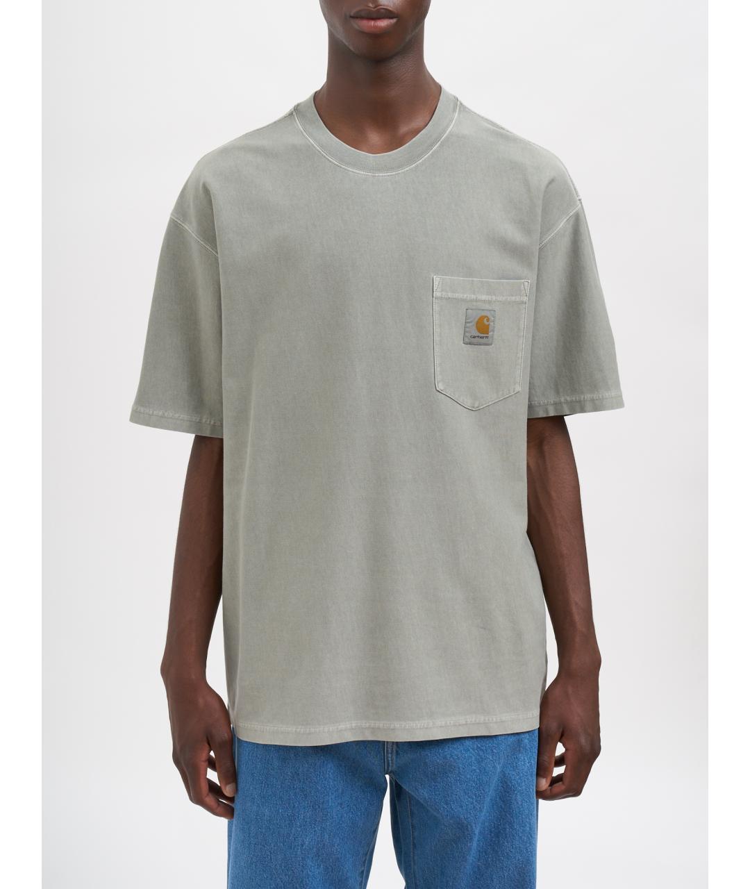 CARHARTT WIP Зеленая хлопковая футболка, фото 5