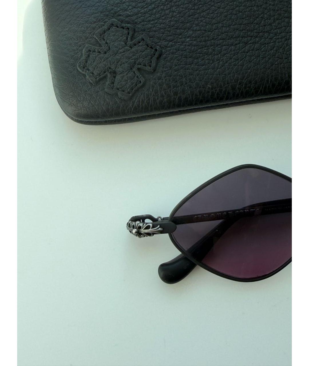 CHROME HEARTS Черные металлические солнцезащитные очки, фото 3