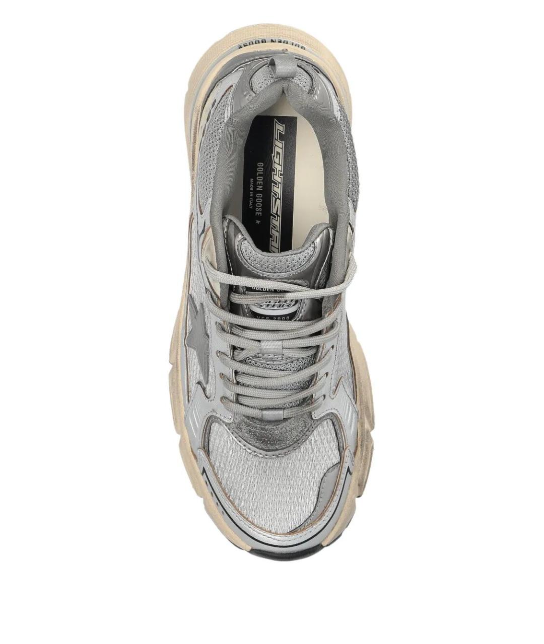 GOLDEN GOOSE Серые кожаные кроссовки, фото 4