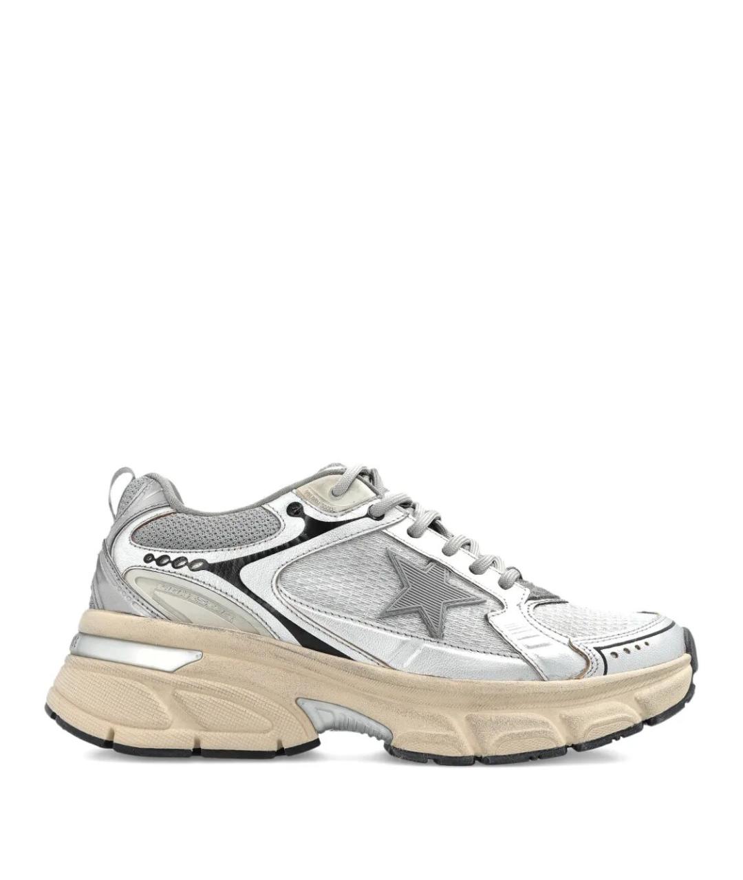 GOLDEN GOOSE Серые кожаные кроссовки, фото 1
