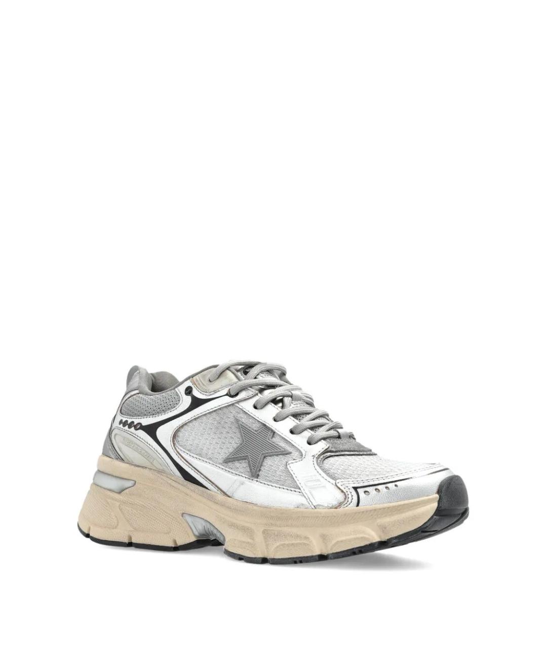 GOLDEN GOOSE Серые кожаные кроссовки, фото 2