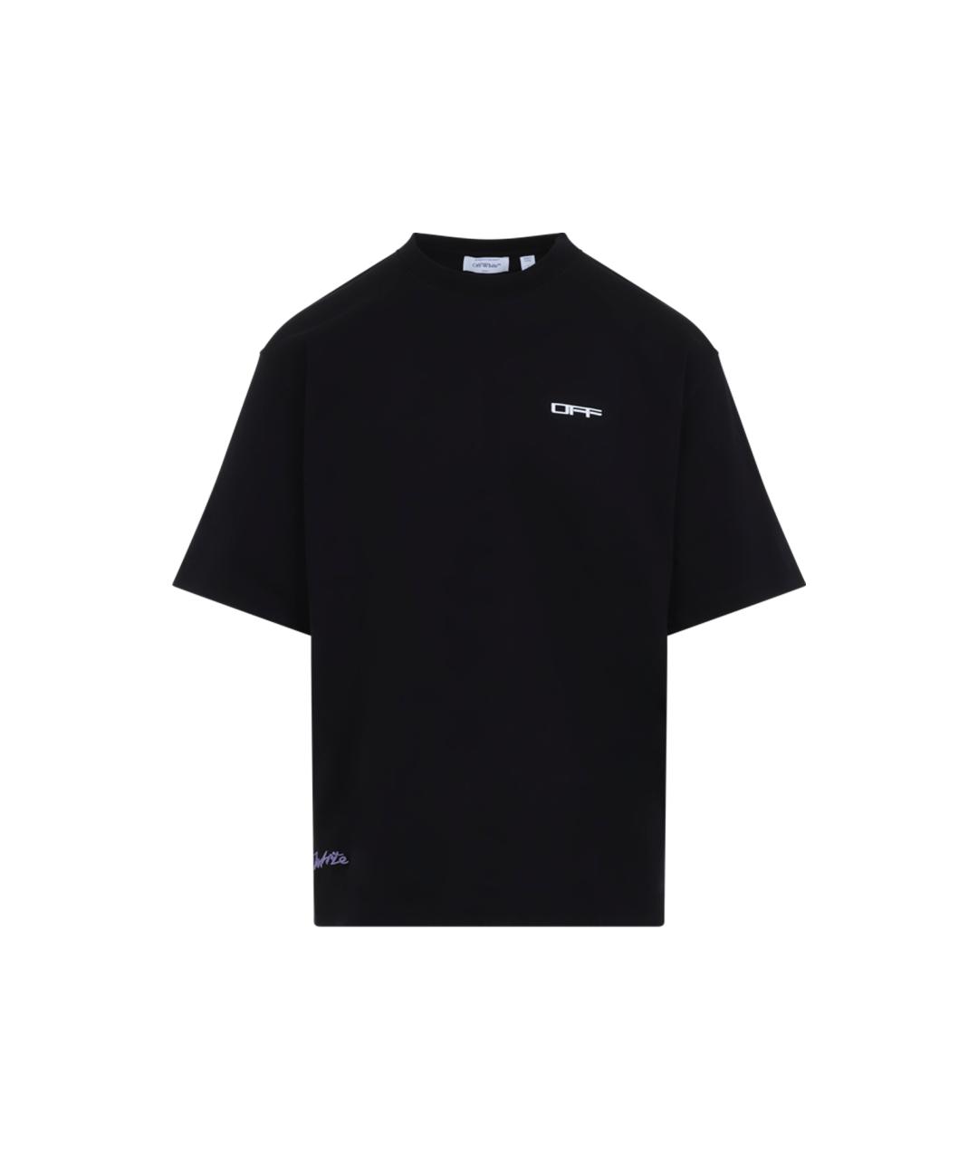 OFF-WHITE Черная хлопковая футболка, фото 1
