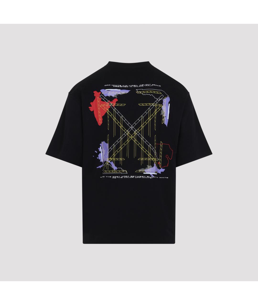OFF-WHITE Черная хлопковая футболка, фото 3