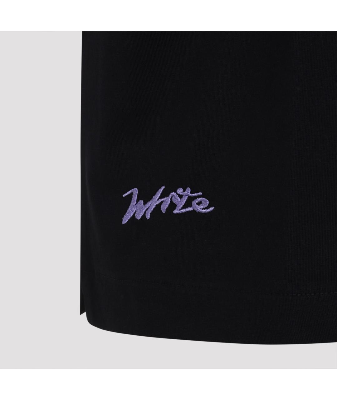 OFF-WHITE Черная хлопковая футболка, фото 4