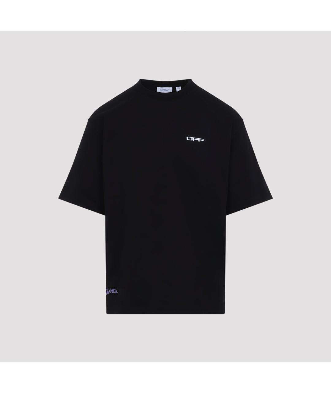 OFF-WHITE Черная хлопковая футболка, фото 2