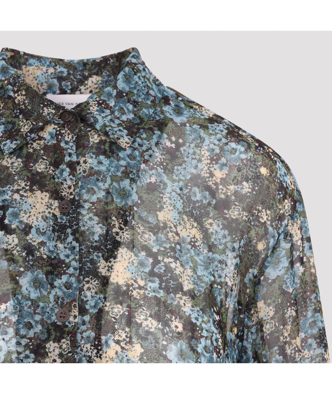DRIES VAN NOTEN Мульти полиэстеровая рубашка, фото 4