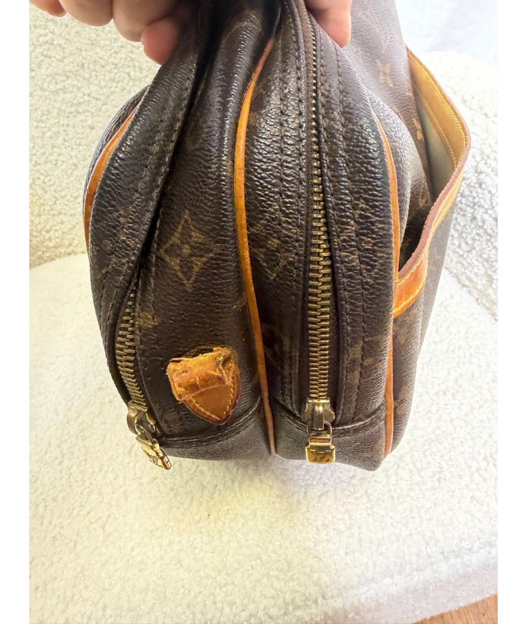 LOUIS VUITTON Коричневая канва сумка через плечо, фото 3