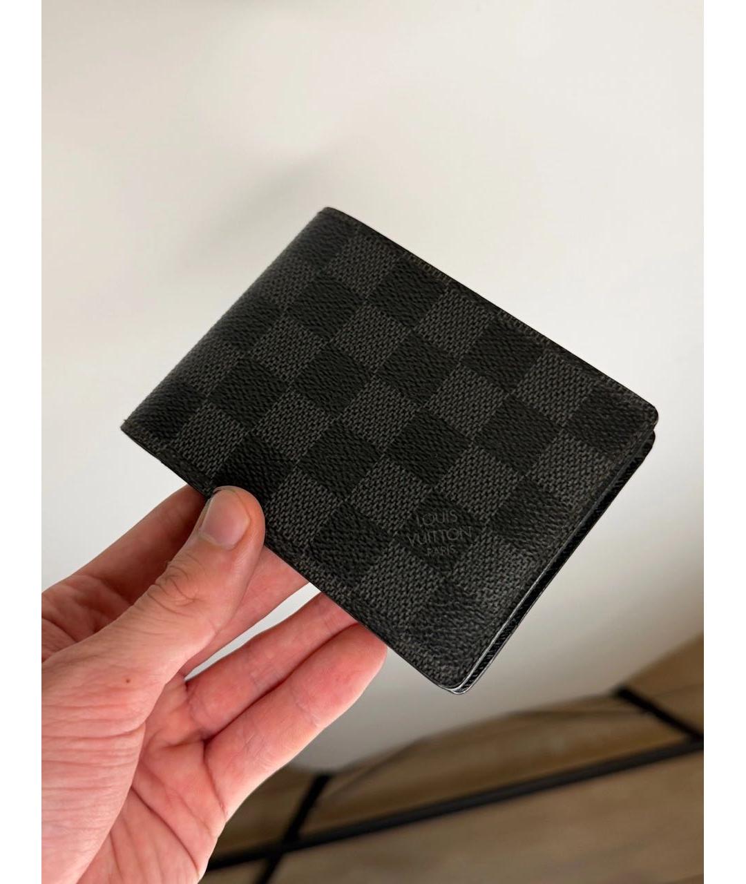 LOUIS VUITTON Антрацитовый кошелек, фото 3