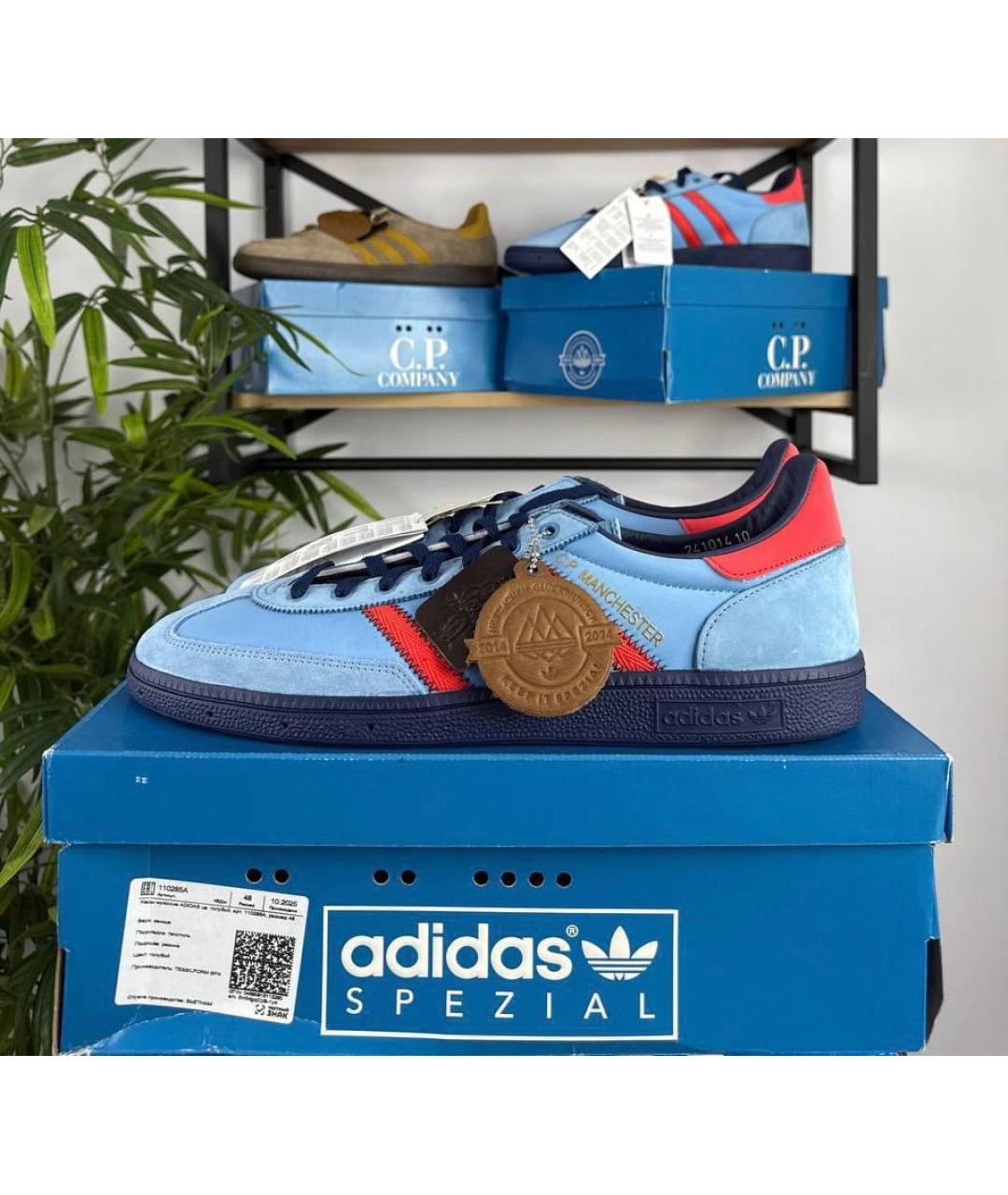 CP COMPANY Голубые замшевые низкие кроссовки / кеды, фото 4