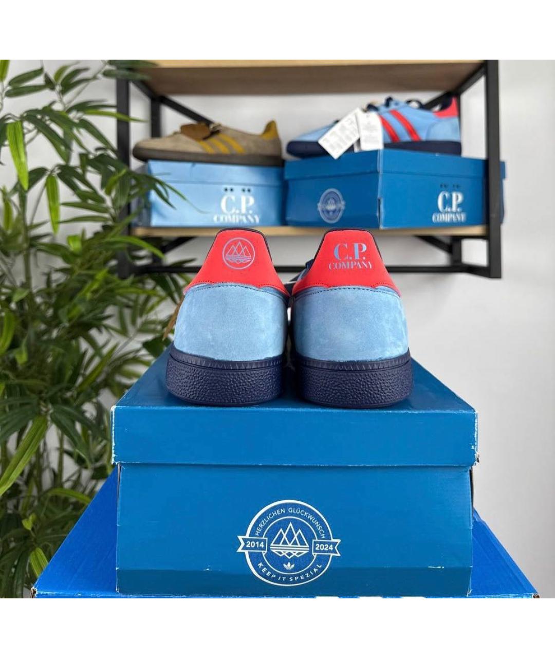 CP COMPANY Голубые замшевые низкие кроссовки / кеды, фото 6