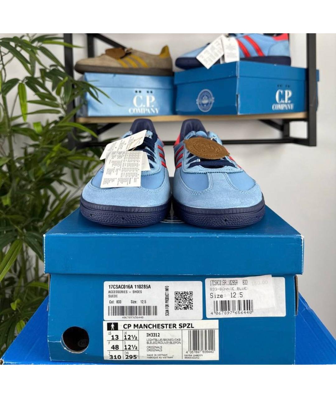 ADIDAS Голубые замшевые низкие кроссовки / кеды, фото 5