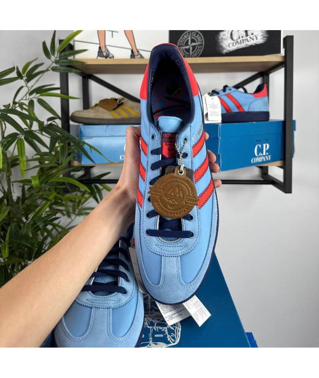ADIDAS Голубые замшевые низкие кроссовки / кеды, фото 2