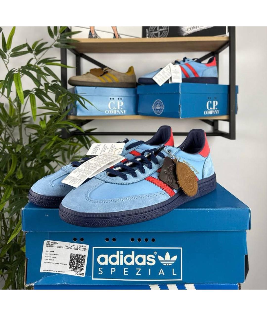 ADIDAS Голубые замшевые низкие кроссовки / кеды, фото 3