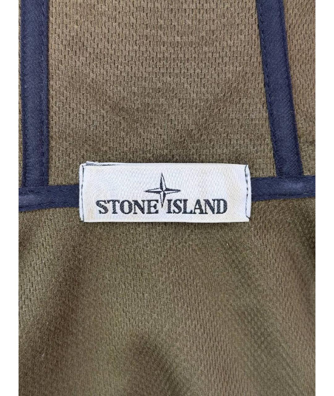 STONE ISLAND Темно-синяя полиэстеровая куртка, фото 3