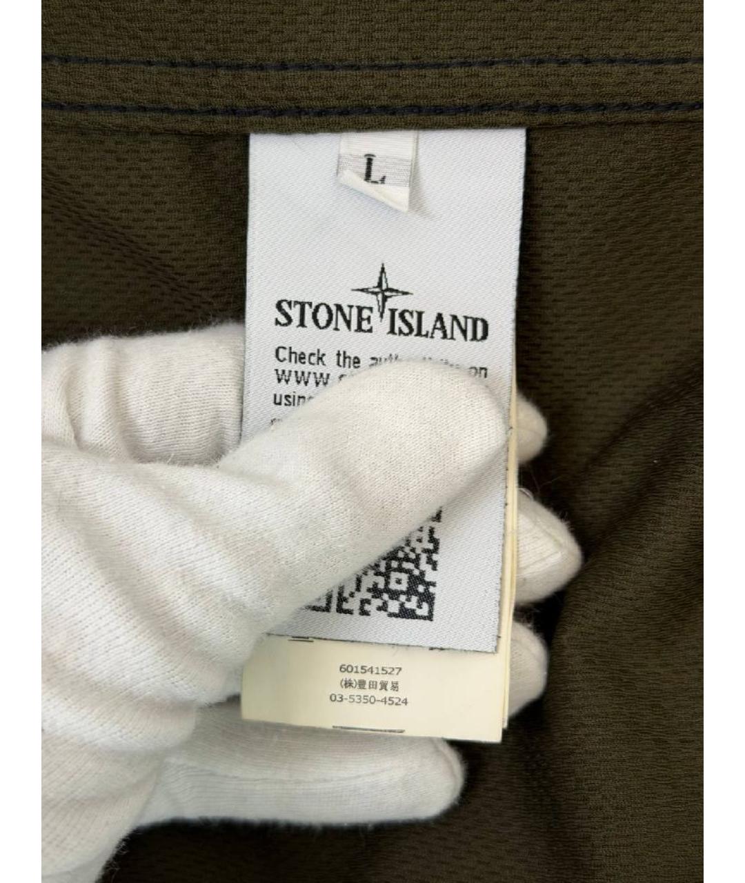 STONE ISLAND Темно-синяя полиэстеровая куртка, фото 5