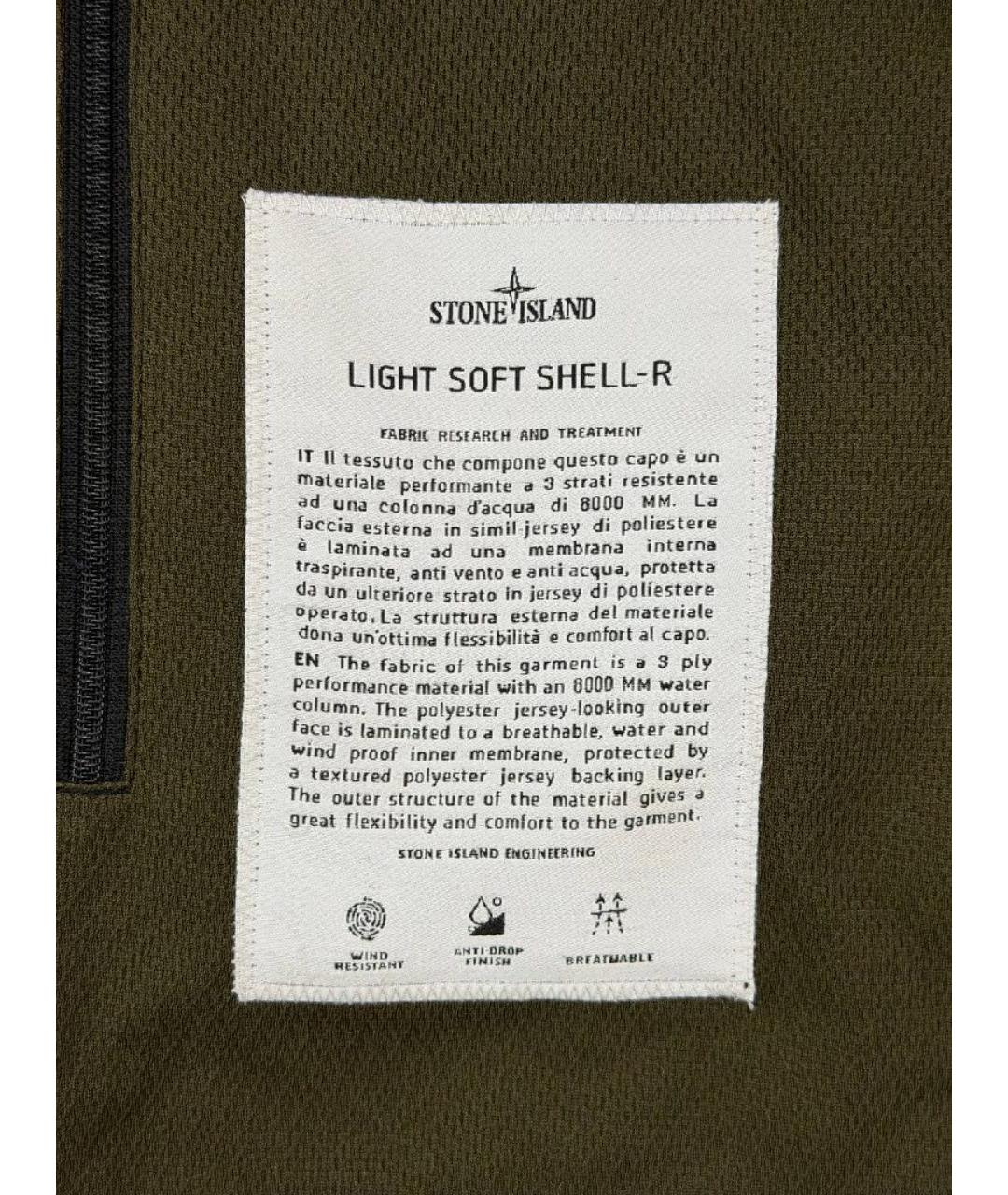 STONE ISLAND Темно-синяя полиэстеровая куртка, фото 4