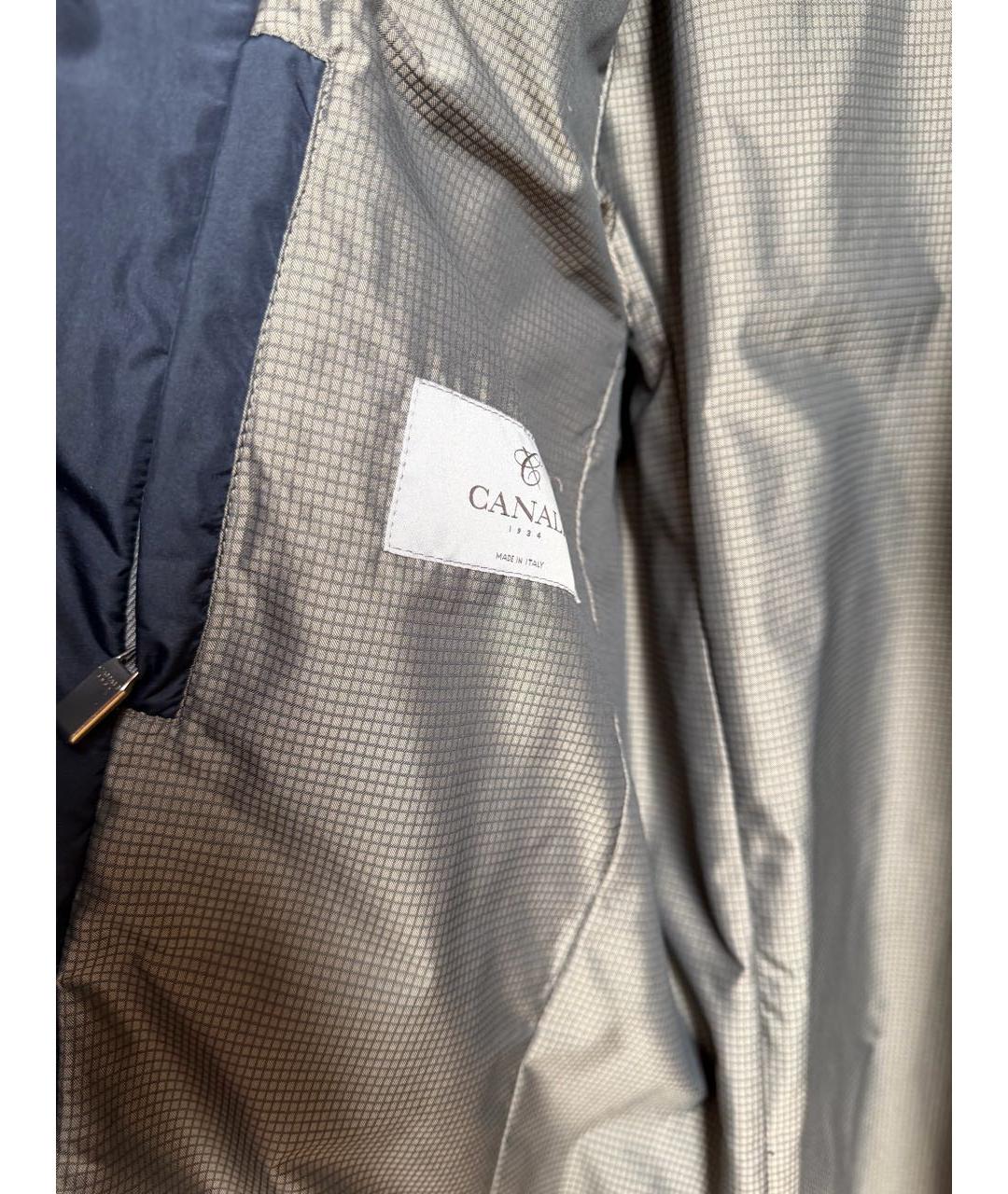 CANALI Темно-синяя полиэстеровая куртка, фото 6
