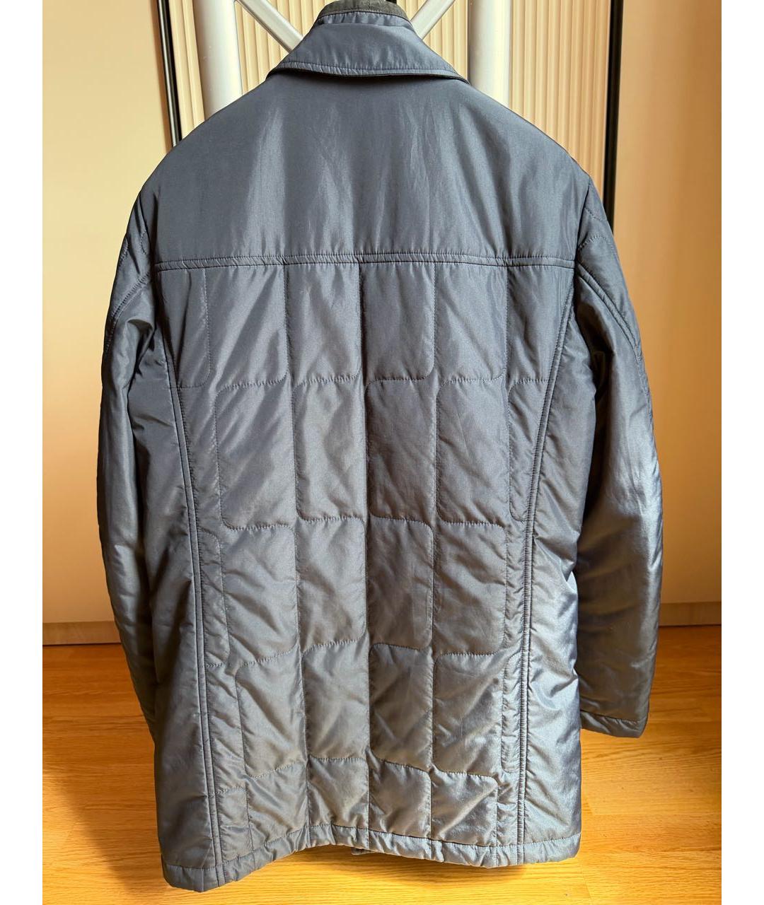 CANALI Темно-синяя полиэстеровая куртка, фото 2