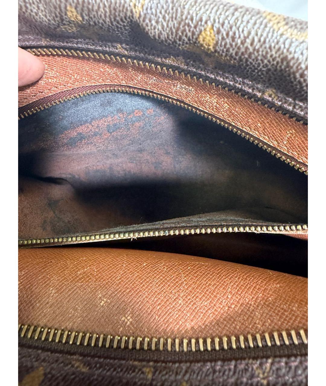 LOUIS VUITTON Коричневая канва сумка через плечо, фото 6