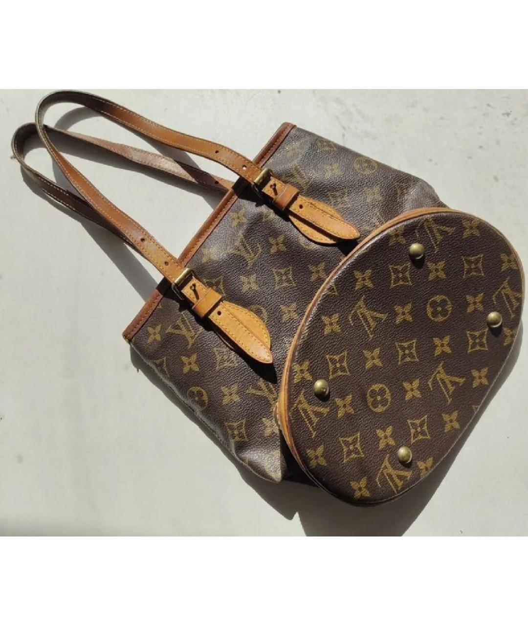 LOUIS VUITTON Коричневая канва сумка тоут, фото 2