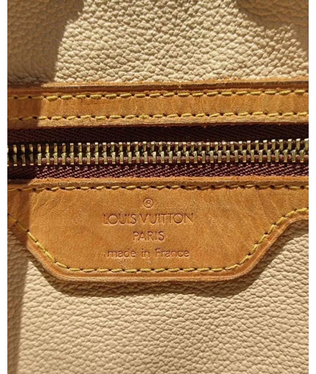 LOUIS VUITTON Коричневая канва сумка тоут, фото 5