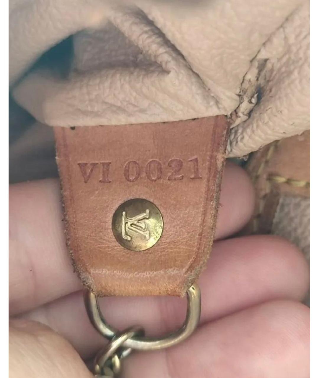 LOUIS VUITTON Коричневая канва сумка тоут, фото 3