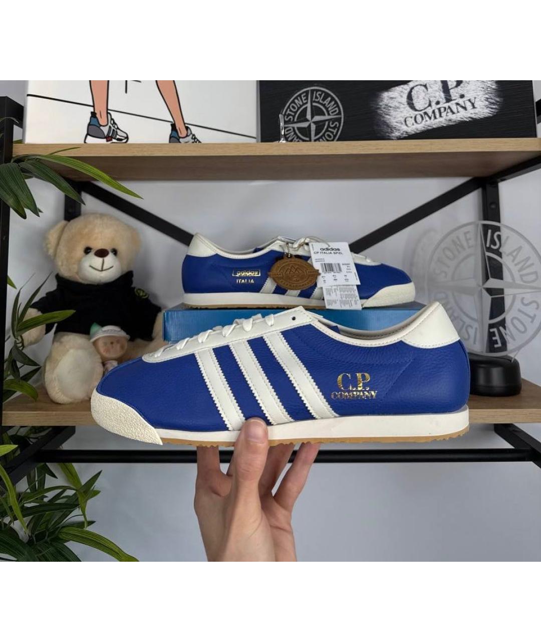 ADIDAS Синие кожаные низкие кроссовки / кеды, фото 8