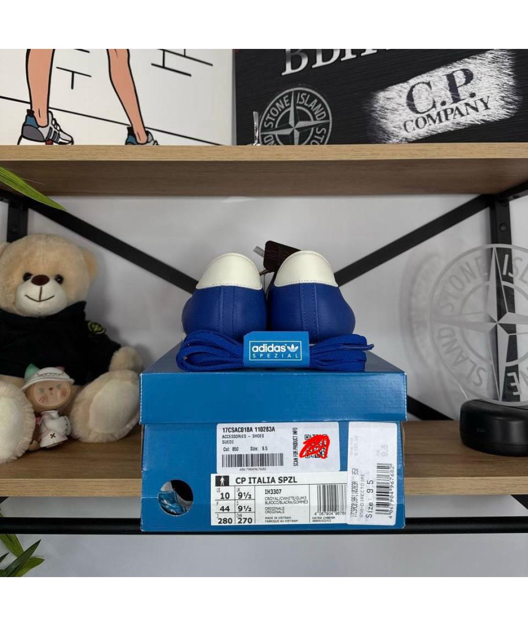ADIDAS Синие кожаные низкие кроссовки / кеды, фото 7