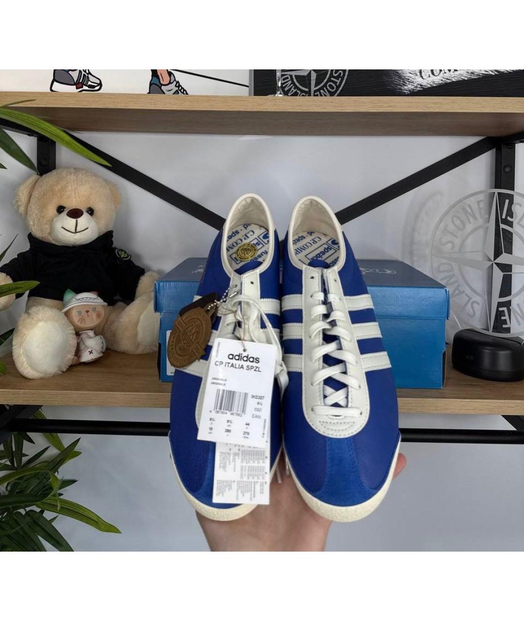 ADIDAS Синие кожаные низкие кроссовки / кеды, фото 6